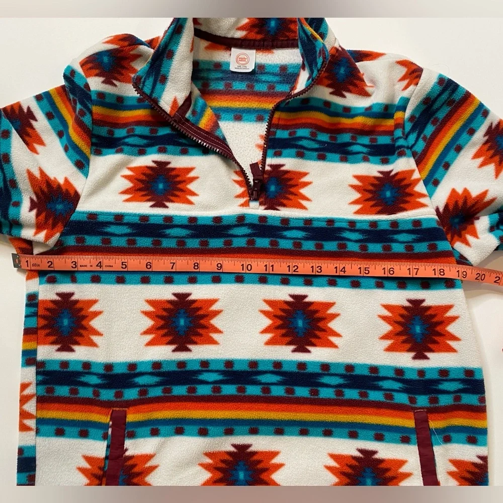 Wonder Nation Western Quarter Zip Fleece Pullover kids XXL